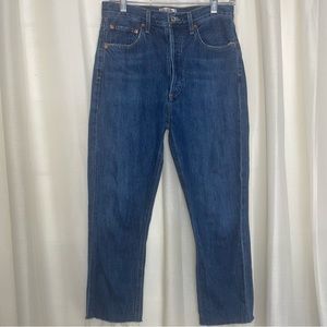 AGolde AG Los Angeles Premium raw edge straight leg jeans
